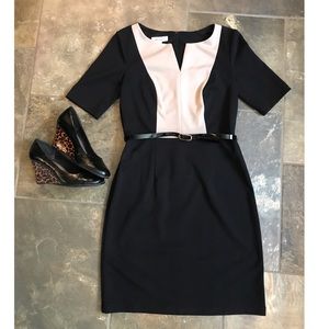 Color block Dress Barn Black and Tan dress